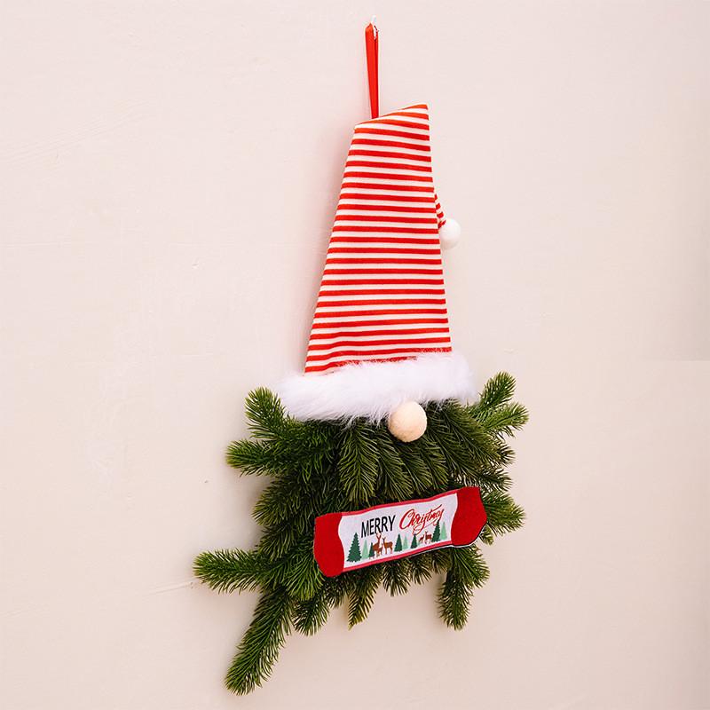 Neue Weihnachtsdekoration Entzückende gesichtslose Puppe Baumschmuck Festlicher Elfenkranz Gnom Türhänger