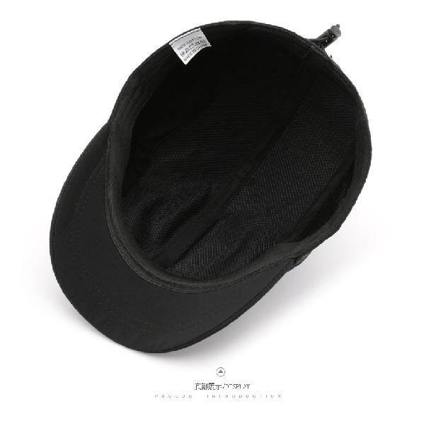 Men's short-brimmed, solid-color, plain baseball cap for outdoor activities, offering sun protection and shade