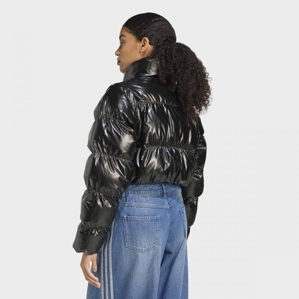 adidas Essential Glossy 2 In 1 Crop Puffer Black Jx2988