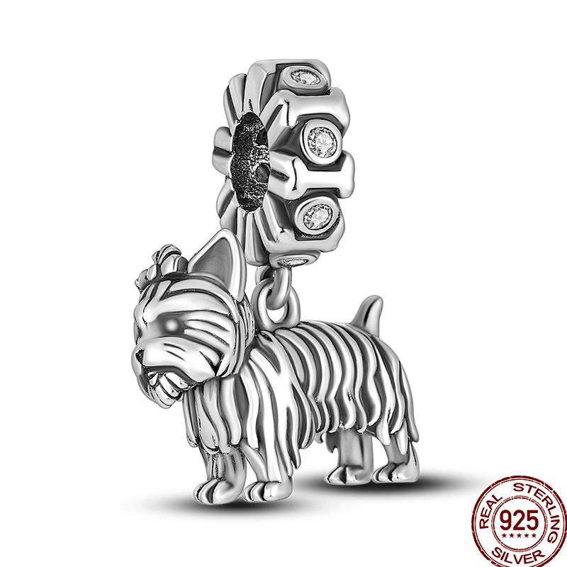 100% Copper Cute Pet Animal Owl Cute Puppy Pink Kitten Charm Beads Suitable For 3Mm Original Bracelet Diy