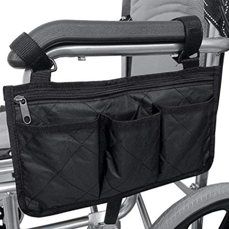 Wheelchair Armrest Storage Pouch - Convenient Hanging Organizer Bag