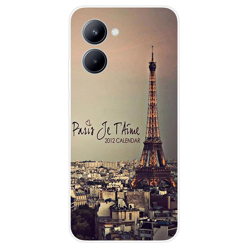 Cover Per Realme C33 (6,5") - Custodia Morbida TPU Trasparente Con Design A Cartone Animato, Ultra Sottile, Antiurto E Antigraffio