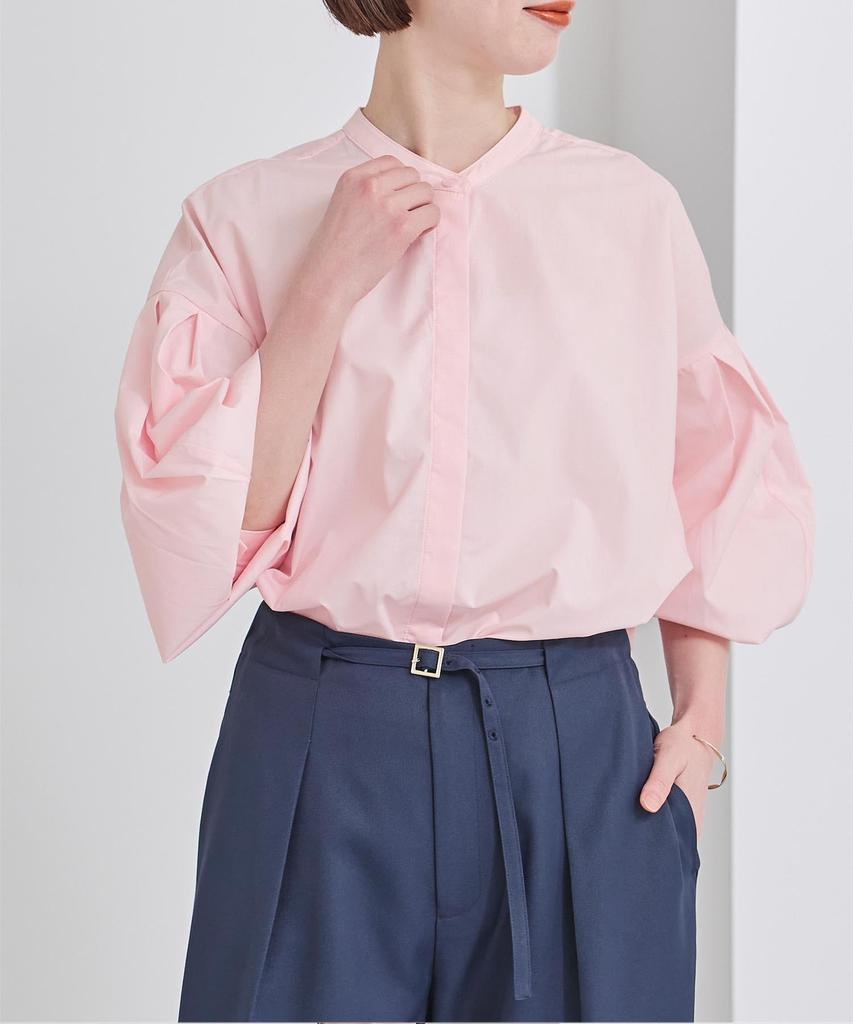 Din BYXU0948 Puffärm Storlek Liten Damblus, Rosa,