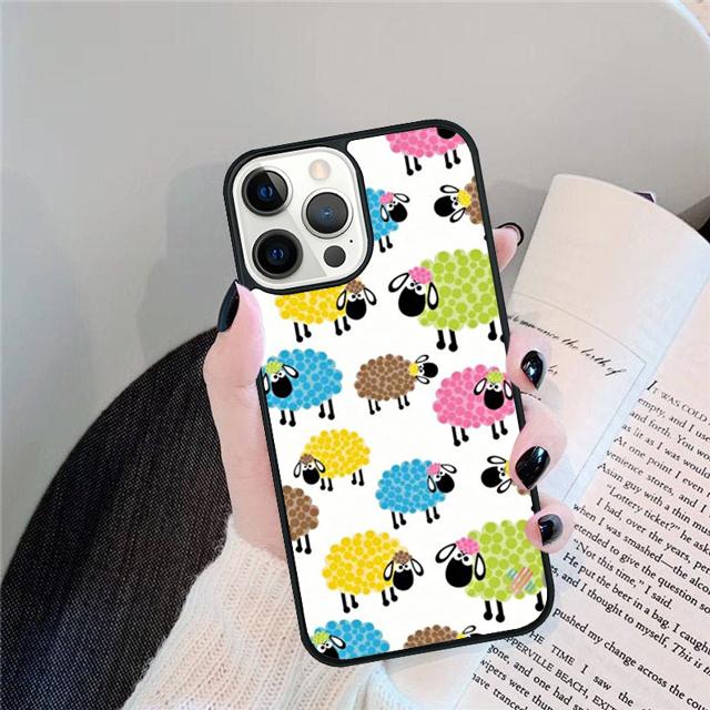 Colorful Sheep Coque Shell For iPhone 17 Air 15 16e 14 13 12 Pro Max 11 Pro Max Plus Phone Case Cover