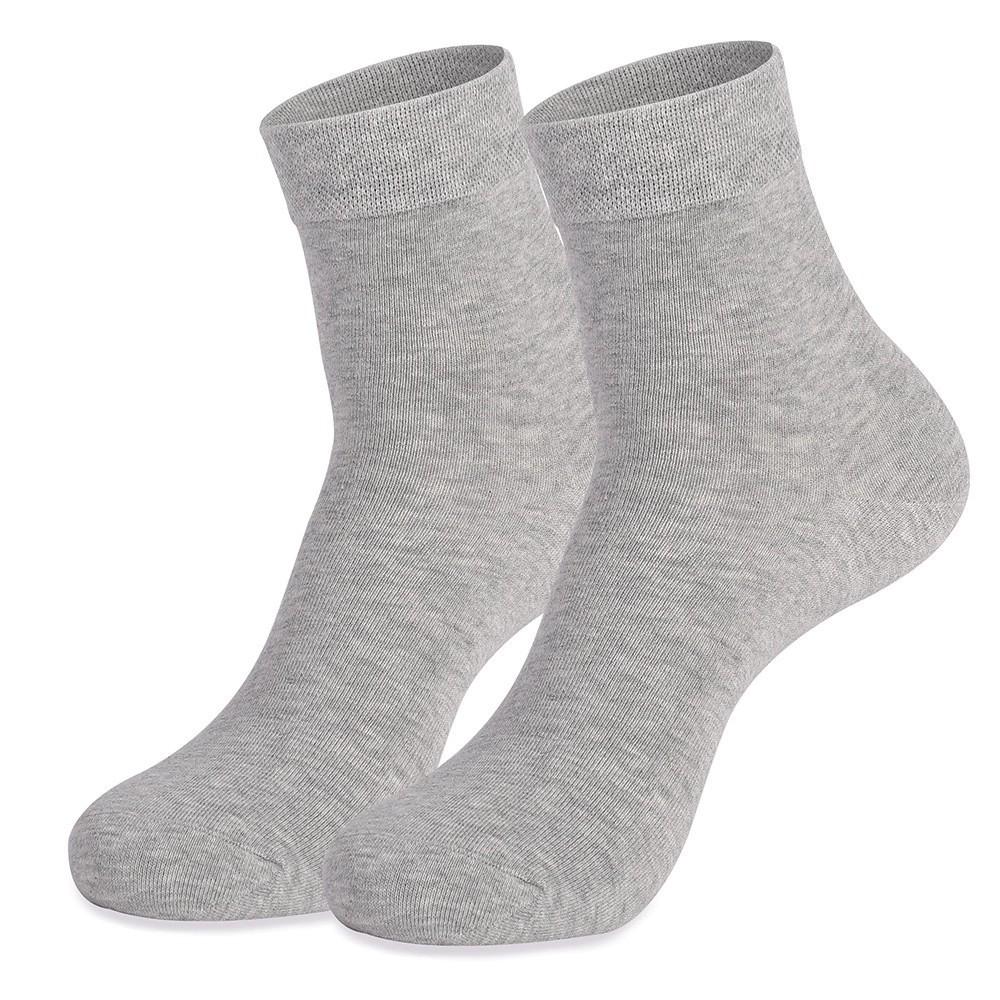 

Solid-color Mid-calf Non-stretch Socks, Pure Cotton Socks, Summer Lightweight Sweat-absorbing Business Socks 1 pair світло-сірий колір