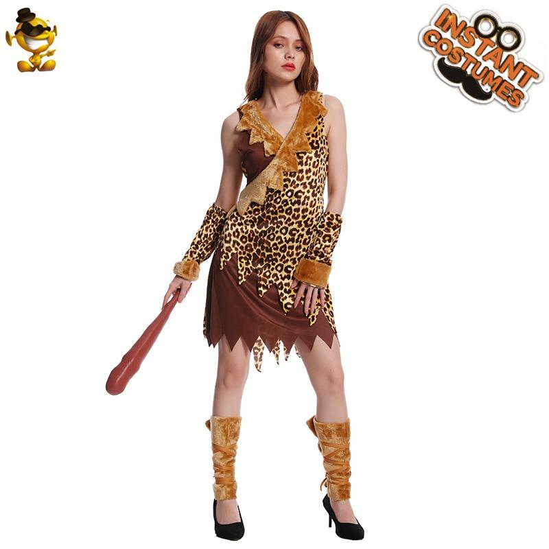 Adult women's female savage stage performance costume, female primitive cosplay party costume osplay