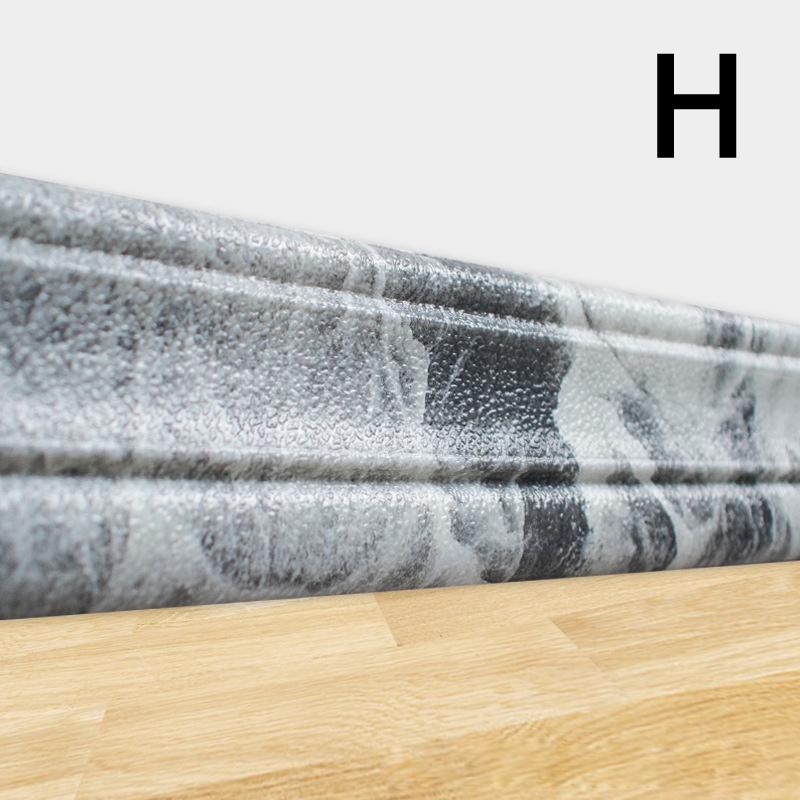 Papel tapiz autoadhesivo de zócalo de 2,35 m, línea de cintura, borde de mármol 3D, adhesivo de pared extraíble