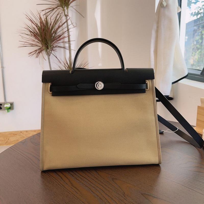2026 / Nuova Collezione 2531 Pelle Con Tela E Borsa In Pelle Borsa A Mano Singola Spalla Borsa A Tracolla Vera Pelle Con Borsa In Stoffa