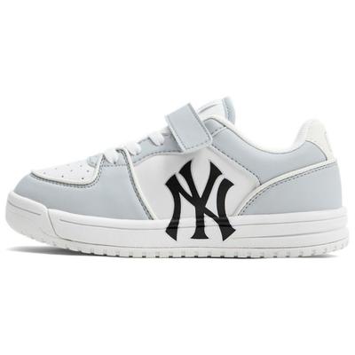 MLB Chunky Liner Leder Vintage Lässig Bequem Rutschfest Langlebig Niedrige Sneaker Kindersneaker Grau 7ASXCA13N-50GRL