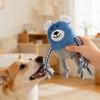 Yousheng Plush Animal Dog Chew Toy with Cotton Rope Bite Resistant Stuffed Pig Duck Bear Puppy Boredom Toy Squeaky Dog Teething Interactive