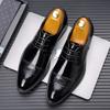 Mens Genuine Leather Oxford Shoes Crocodile Embossed Carved Detail Breathable Formal Footwear Wedding
