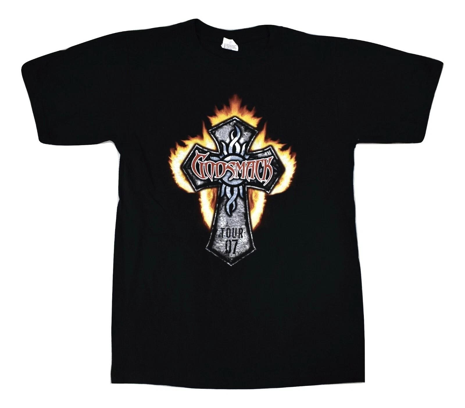 

Godsmack Mens Godsmack 2007 Tour Black Shirt Cities On Back New Small 2XL