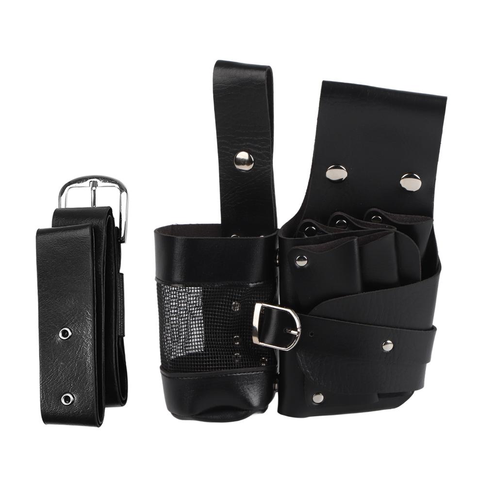 Hair Care Waist Pack Hair Scissors Comb Bag Hairpin Bottle Bag Salon Hairdressing Tool Brown