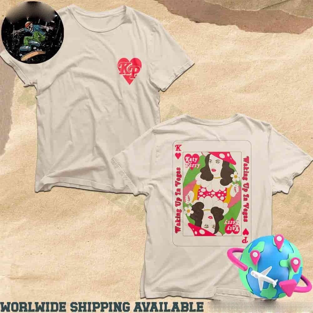 Katy Perry KP heart logo Waking Up In Vegas playing Poker Merchandise 2026 Tee XXXXL