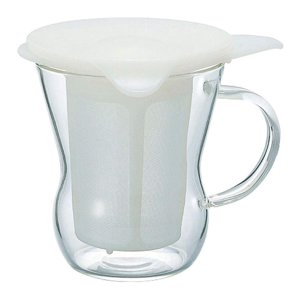 HARIO One-Cup Tea Maker, 200ml, White, Made In Japan, Perfect Gift (OTM-1NW)