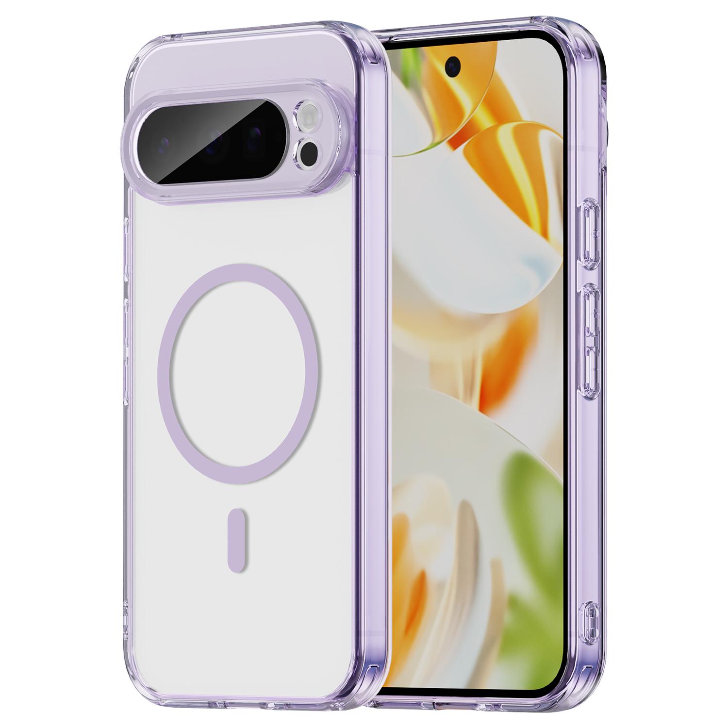 

Google Pixel 9 Pro XL Clear Phone Case,Non-Yellowing Magnetic Phone Case for Google Pixel 9 Pro XL фіолетовий