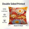 Delicious Food 45*45Cm Cushion Cover Pillow Cover Decor Pillowcase Home Pillowcase For Couch Pillow
