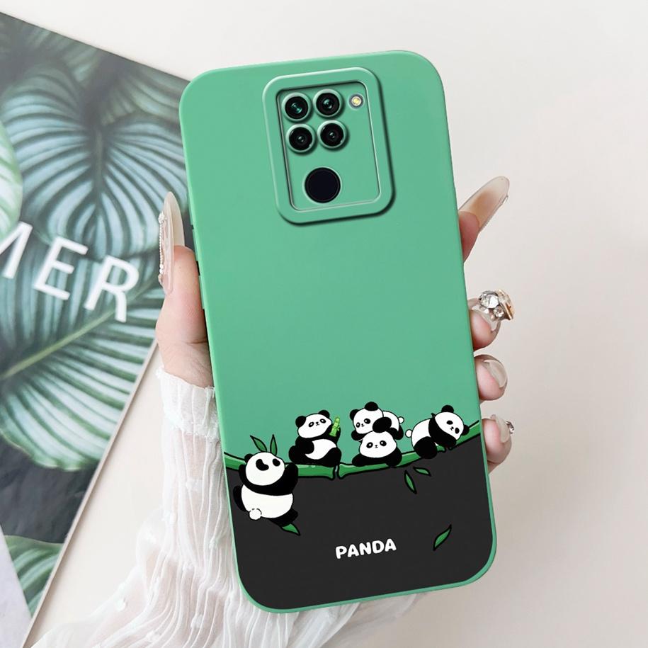 For Xiaomi Redmi Note 9 Case Cute Cartoon Panda Rabbit Liquid Silicone Shockproof Bumper on Xiomi Redmi Note 9 Cover Note9 Funda