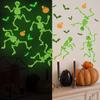Luminous Halloween Wall Stickers Skull Bat Sticker Pumpkin Removable Wallpaper Decals Party Favors Door Window Accessories