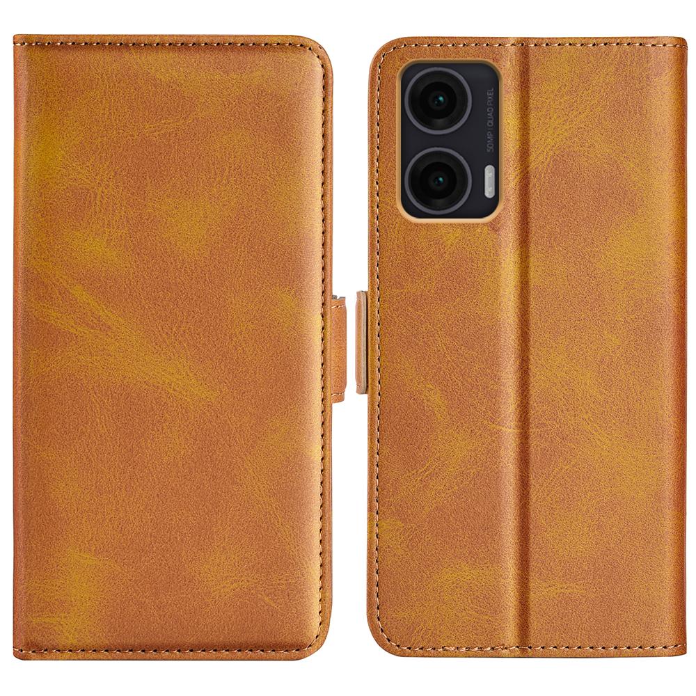 For Motorola Moto G35 5G Stand Case Calf Texture Leather Wallet Phone Cover