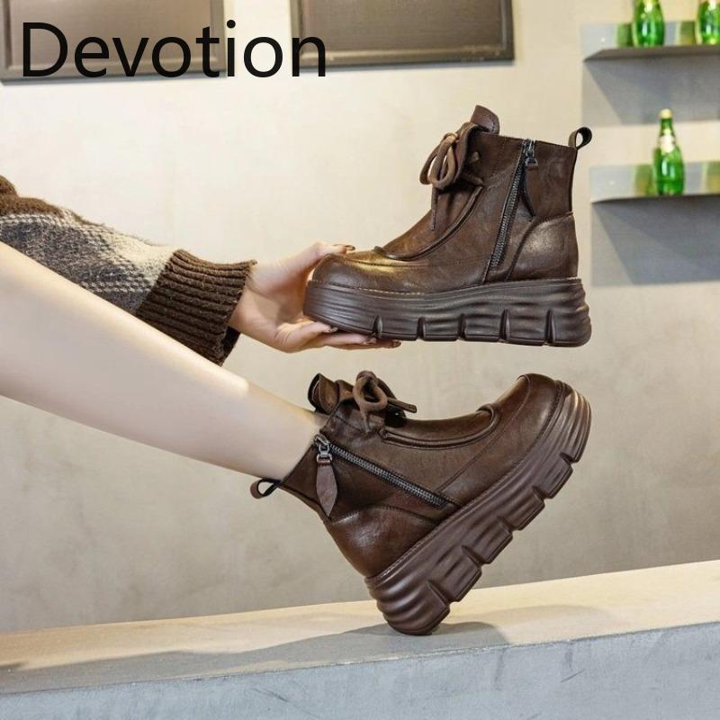 New Style Thick-soled Shoes with Anti-slip Function, Casual and Versatile Short Boots for Women Devotion