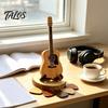 Musician Desk Decoration Guitar Pick Holder with Stand, Wooden Plectrum Display for Guitarists Miniature Shape, Organizer Lovers Small Ornament