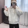 European Niche Spliced Knit Cardigan: Women's Autumn/Winter Lazy Style Sweater Coat