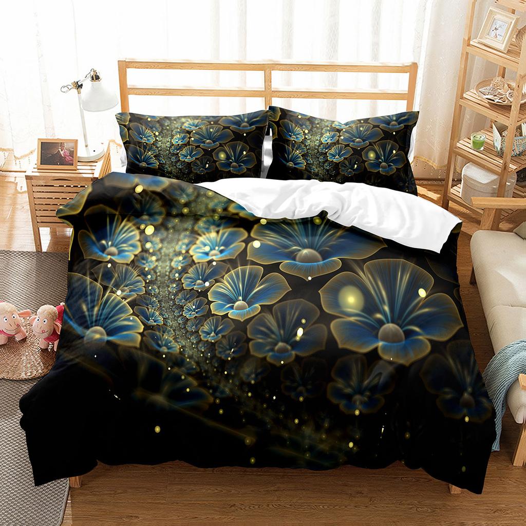 3D Abstract King Queen Duvet Cover Solid Geometry Bedding Set Rotate Three-dimensional Space 2/3pcs Polyester Soft Quilt Cover