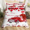 Couple King Duvet Cover Love Birds Bedding Set Heart Tree Branch Comforter Cover Romantic Love Anniversary Polyester Quilt Cover