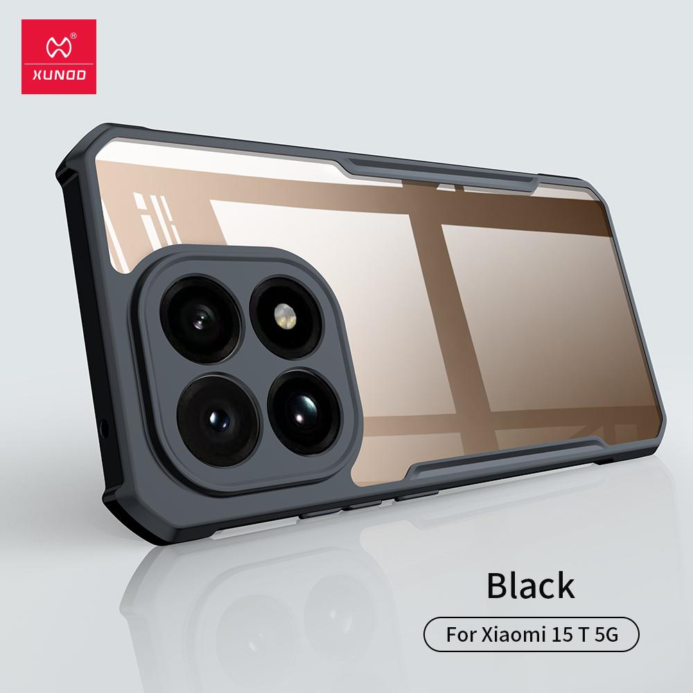 

Чохол Xundd для Xiaomi 15T Pro/15T з подушками безпеки, протиударний, прозорий задній чохол із захистом камери, гібридний корпус з акрилу+ТПУ Acrylic and TPU&1 Piece Case