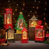 Musikalische Weihnachtsdekorationen mit Licht in verschiedenen Stilen: Telefonzelle & Orkan-Öllampen