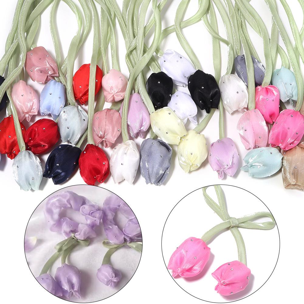 Tulip Buds Hot Diamonds Gypsophila Bilateral Ribbons Hair Loops Head Ropes Hairpins Shoes Hats Bags Toys Clothing Accessories