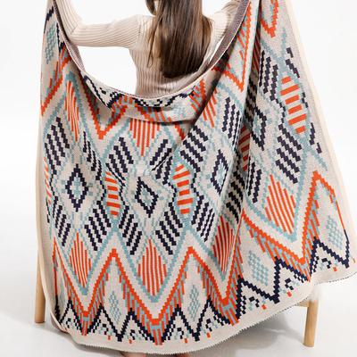 Styl boho narzuta na sofę koc pływające okno koc koc z dzianiny styl etniczny fala koc klimatyzacyjny frędzle kocyk na drzemkę