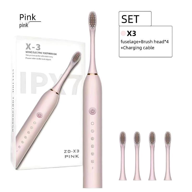 Universal Electric Toothbrush Set: Soft Bristle, Portable, for Adults & Children