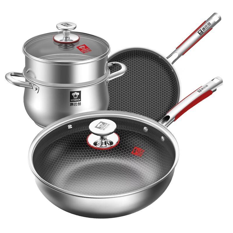 KOBACH Stainless Steel Honeycomb Cookware Set