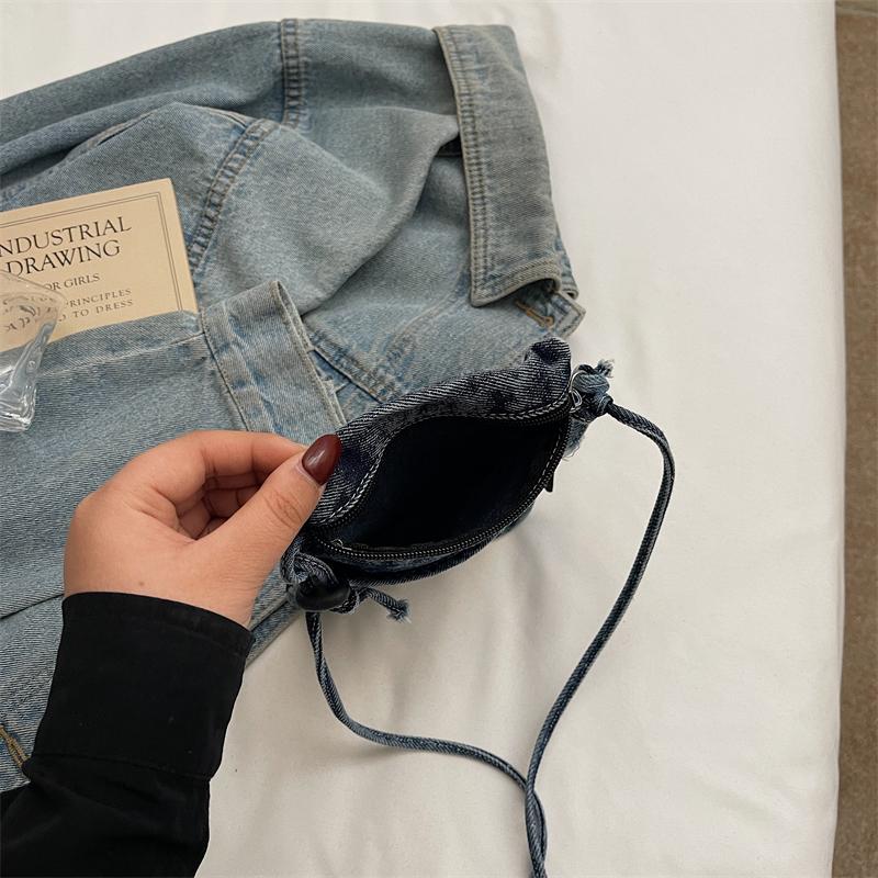 Women's Shoulder Bag Mini Denim Small Bag Mobile Phone Bag Crossbody Bag