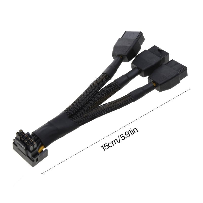 15cm 3x8pin to 16Pin Graphics Card Connector Cable 12VHPWR GPU Adapter Cable Line Solid Pin Design Enhances Stability