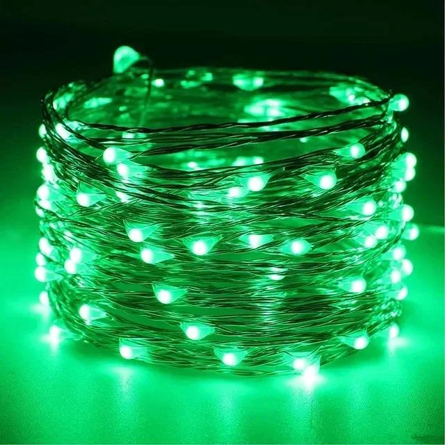 1m-30m LED String Light 8 Colors Fairy Lights LED Copper Wire Battery Powered for Wedding Party Christmas Decor Holiday Garland