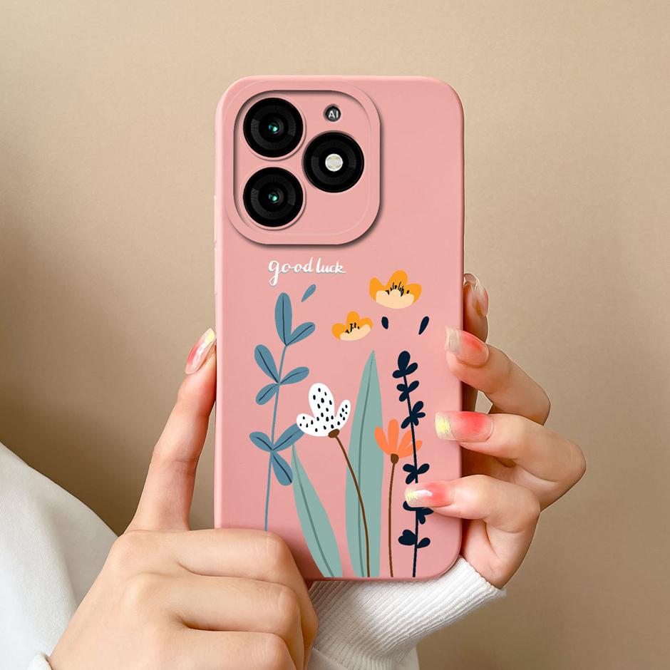 For Tecno Itel A70 Phone Case Cool Girl Cartoons Pattern Liquid Silicone Shell For ItelA70 A 70 High-quality New Design Fundas