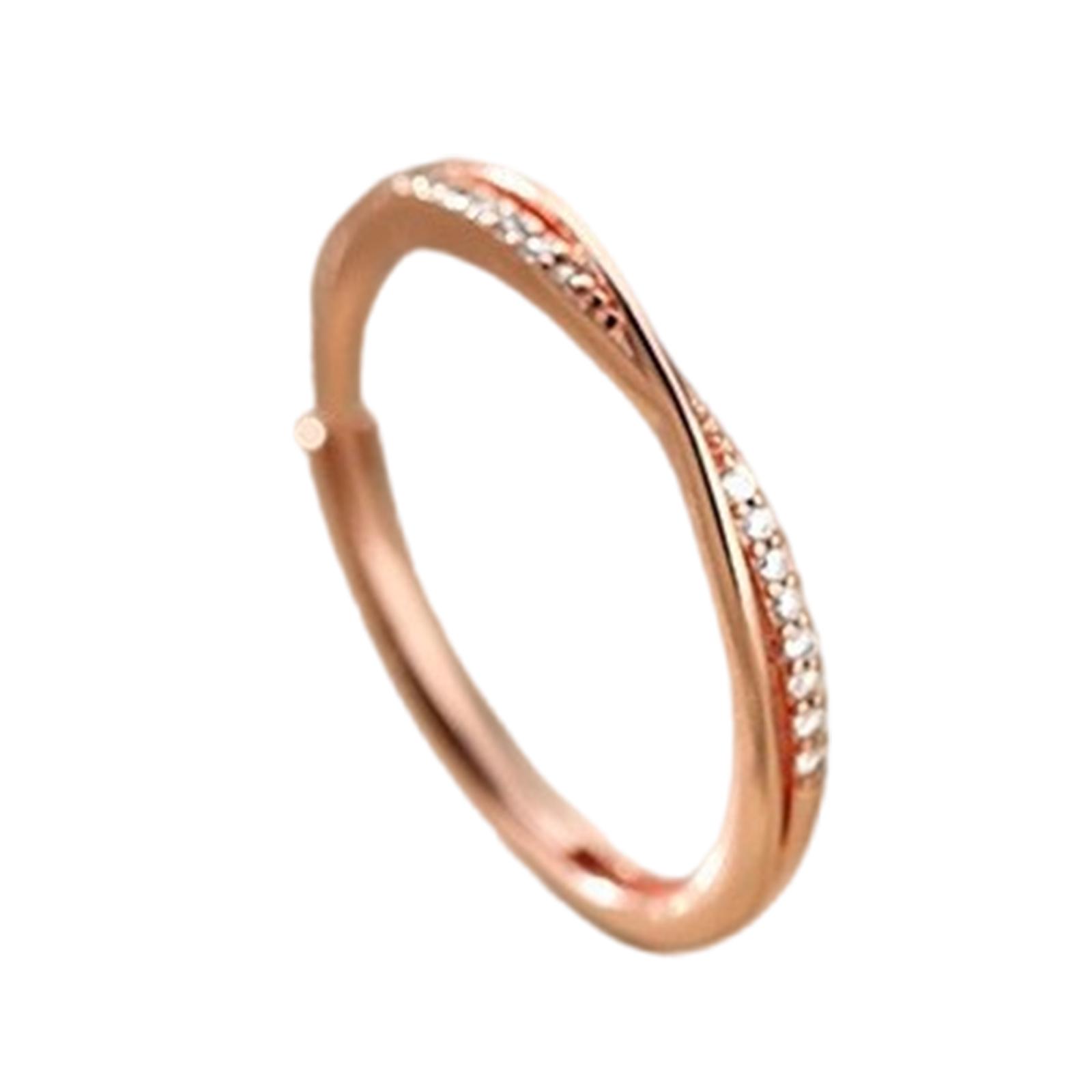 

Elegant Adjustable Sturdy Alloy Crossed Line Rings for Women Casual Wear for Engagement Wedding and Anniversary золотой