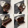Women's Wax Oil Leather Messenger Bag Crossbody Bag High Quality Luxury Fashion Design Ladies