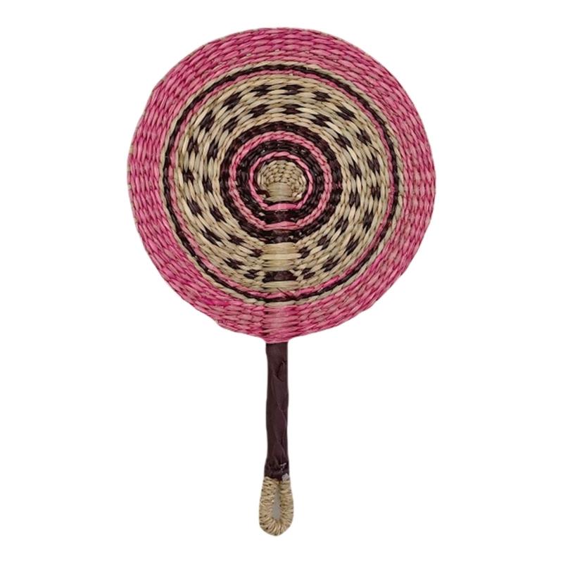 Woven Straw Fan Summer Cooling Grass Handwoven Fan Handmade Fan Nordic Hanging Decorations for Bedroom Wedding