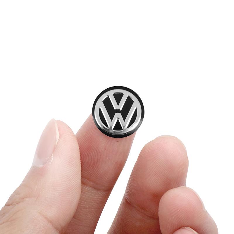 VOLKSWAGEN VW 5/10 db-os Autó Távirányító Kulcs Logó Fém Embléma Matricák VW GTI Polo Golf Passat Tiguan Arteon Touareg modellekhez
