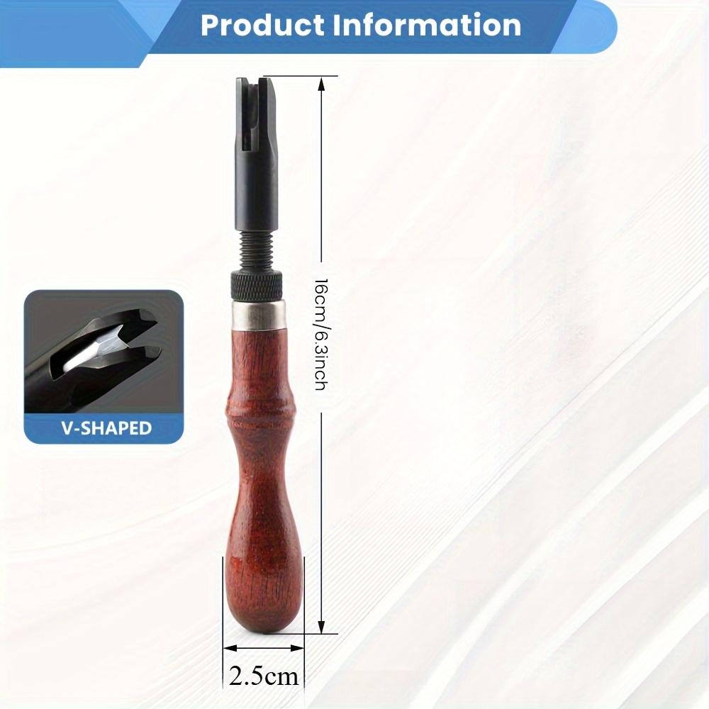 

1PC Adjustable Faux Leather Groover Tool, Metal Push Groover for Faux Leather Crafting, Ideal for DIY Projects and Professional Use V Shape коричневый