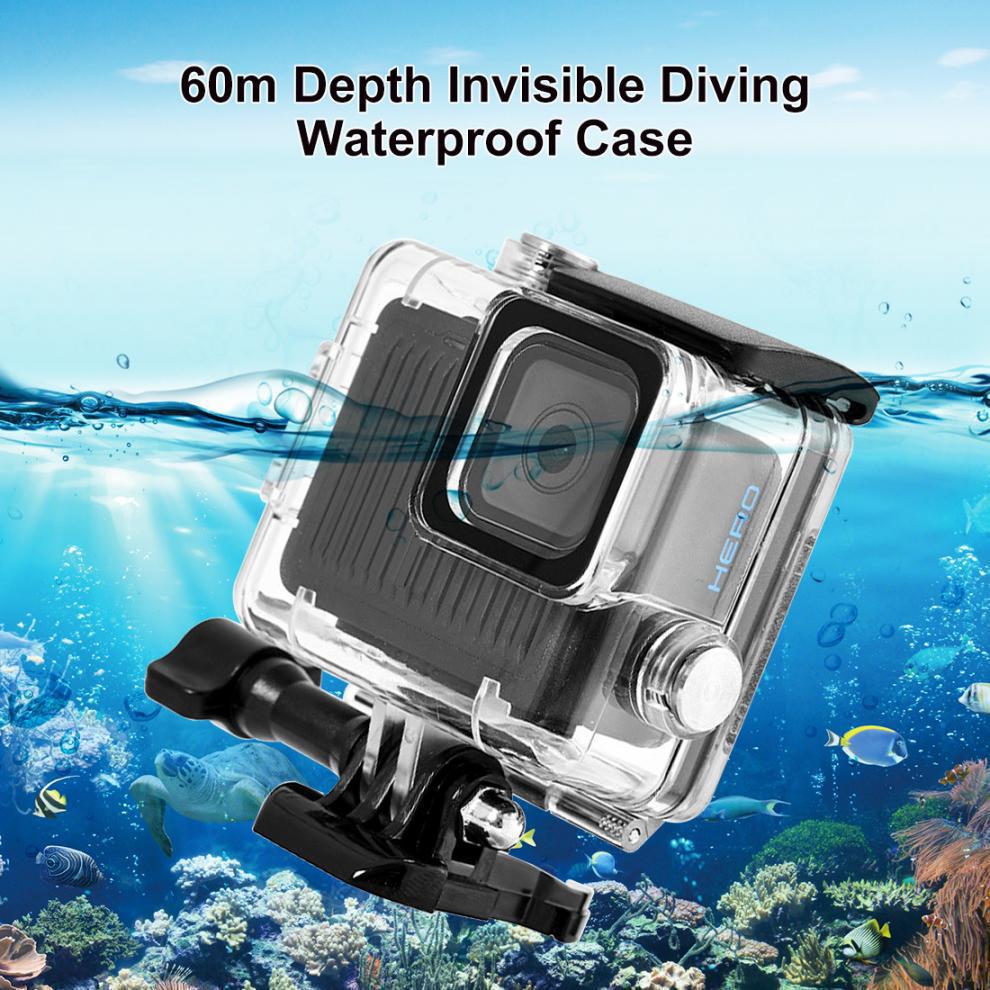 Fat Cow GoPro HERO 4K Sports Camera Waterproof Case - 60M Diving Protection, High Transparency