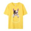 Premium Cotton Female Short Sleeve French Bulldog In Your Front T Shirts Graphic Tops Tees Cute Casual Round Collar Tops Shirts