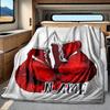Boxing Gloves Blanket Personalized Name Soft Comfortable Stylish Blanket Car Blanket Perfect For Travel Camping Outdoor Home Suitable For All Seasons