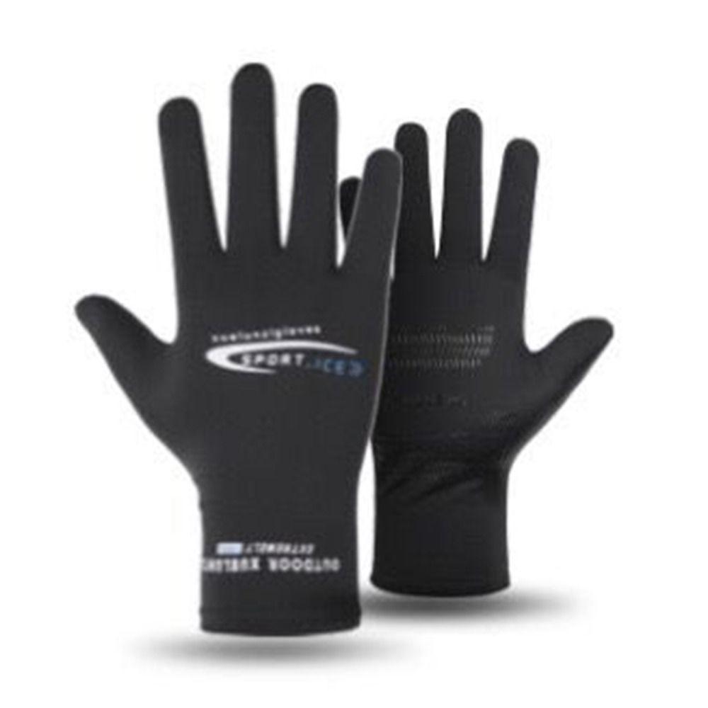 

Перчатки для рыбалки Ice Silk, дышащие летние перчатки для велоспорта, тонкие перчатки для мужчин и женщин, фитнес Black-Full fingers