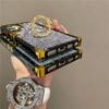Luxury Ring Stand Case For Samsung Galaxy S25 Edge S24 S23 Ultra S24FE S25Plus Bracket Bling Cover Fundas