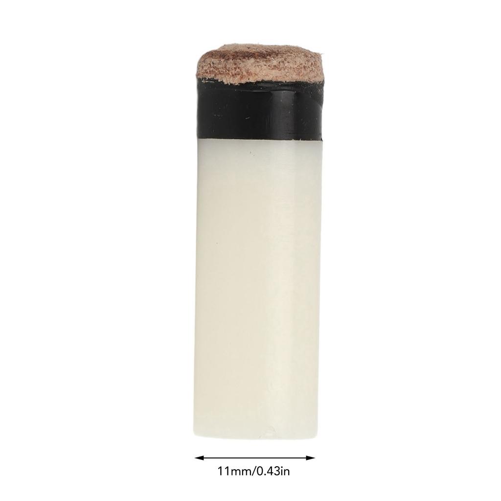 12PCS Pool Cue Tips 11mm PU Leather and Plastic Universal Cue Tip Replacements for Billiard Hall